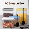 Airtight Food Storage Coffee Powder Container Witith Spoon For Milk Tea Shop Transparent Kitchen Organizer Spice Soybean Storage