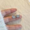 Elegant Micro-Pave Full Diamond Kitten Silver Stud Earrings: High-End, Sweet, and Stylish Design