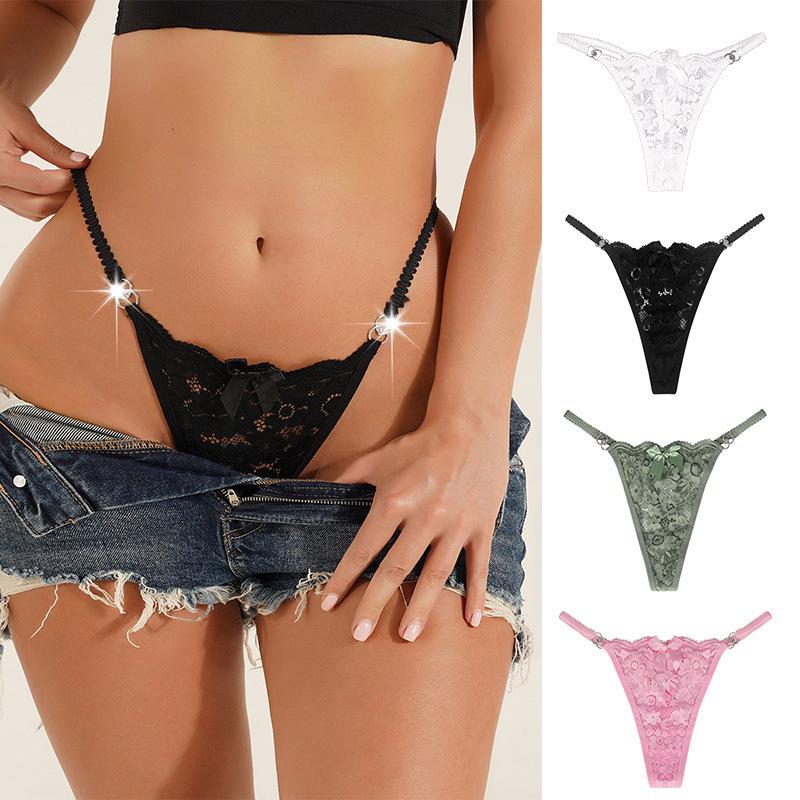 Spring Pure Desire Lace Thong: Hot-Selling European & American Sexy Plus Size Lingerie for Women