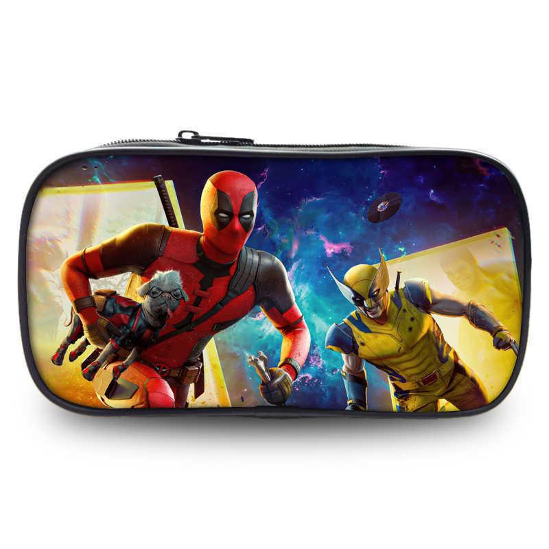 Deadpool And Wolverine Large Capacity Oxford Fabric Pencil Case For Students