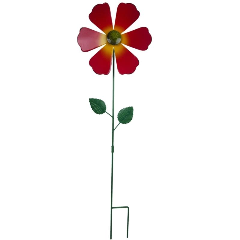 Metal Wind Spinner Stake Sculpture Ornaments For Outdoor Garden Yard Decoration Birthday Gift Easy Ground Installation