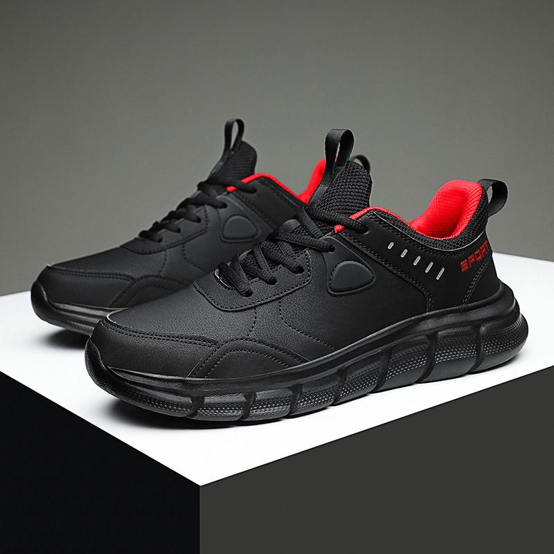 Men Thick Bottom Sneakers Platform Casual High Top Running Shoes Breathable Sock Sport Shoes Fashion Walking Black Footwear Big