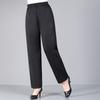 5XL Autumn and Winter Plus Velvet Casual Pants Elderly Women's Pants Loose High Waist Elastic Waist Warm Straight Pants