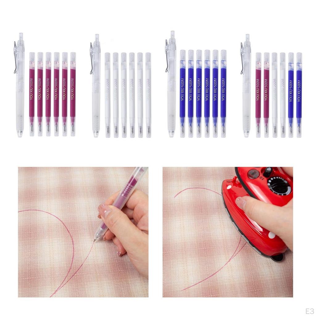 7 Markers, Heat-Eraseable Reusable Marking Pens, Temporary Tailor's Easy to Use,