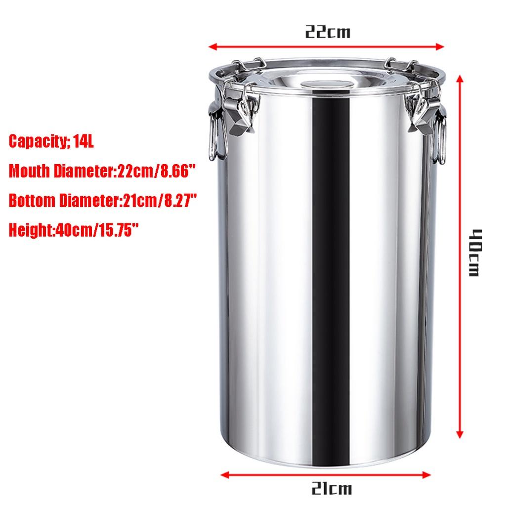 

Ведро из нержавеющей стали Бидон для молока Ведро для воды Ведро для вина Масляная бочка Банка для чая Бидон для молока 14 л/10 л 22*40