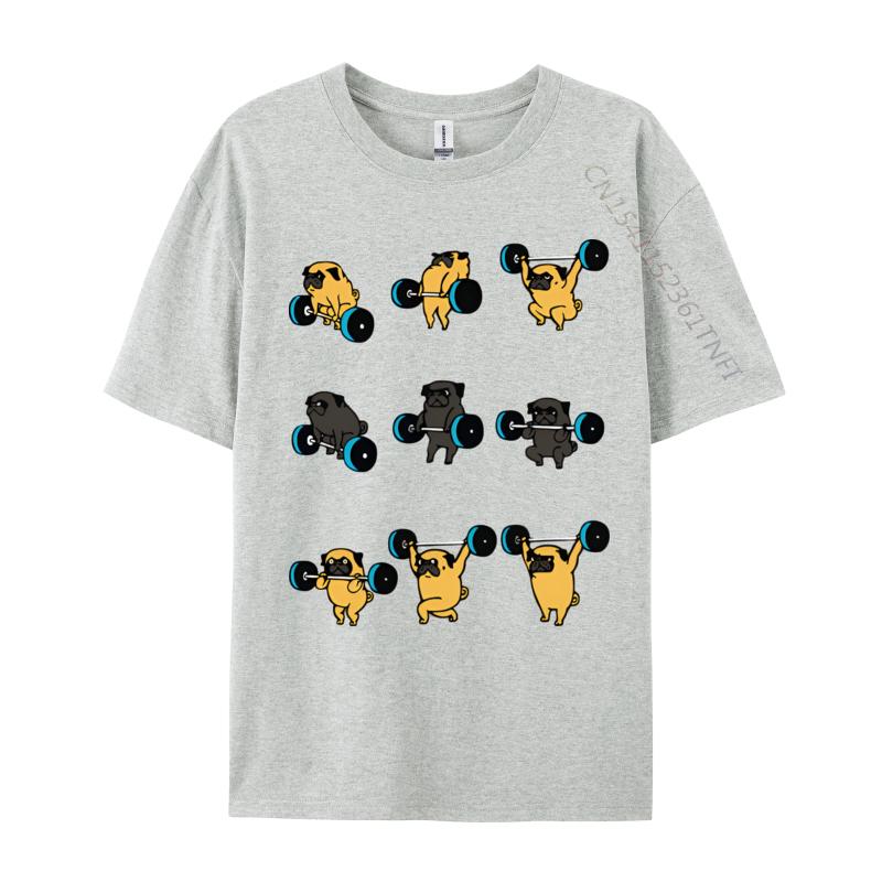 2024 New T Shirt Lifting Pugs Vintage Tshirt Unisex Cotton Tshirts Anime Printed Tee Shirts Oversized T Shirt Unisex
