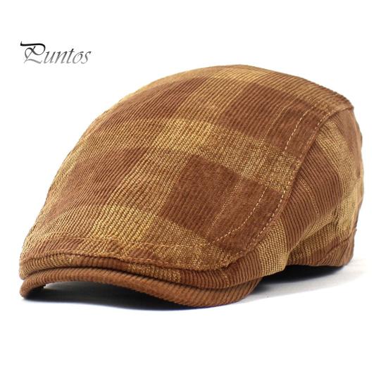 Driver Cap Newsboy Retro Plaid Thick Soft Breathable Keep Warm Cabbie Comfortable Autumn Winter Men Beret Flat Hat for Hunting
