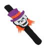 Bunte Klatscharmbänder Halloween Glitzer Filzarmband, Cartoon Kürbis Totenkopf Katze Spinne Feiertagsthema Armband Klapparmband, Partygeschenke für