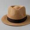 Reck Hatter PAPER BLADE HAT Camel Paper Straw Size L Men's RH-207 Fedora, Hat, Spring, Summer, Autumn, Camel,