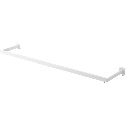 Yamazaki Tower Indoor Clothes Drying Rack, Extendable, Wide Depth, White, 99-180cm W X 22.5cm D X 5-6.5cm H, Compatible with Doors and Curtains, Screw