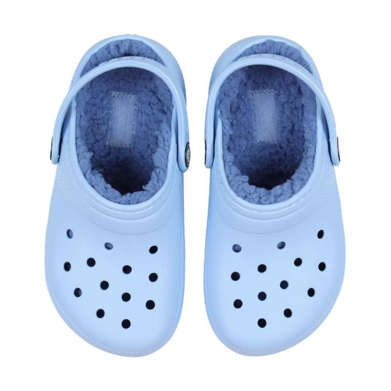 Crocs Classic Lined Clog K Casual Comfort Warm Children's Slippers Blue Stone Children's Style