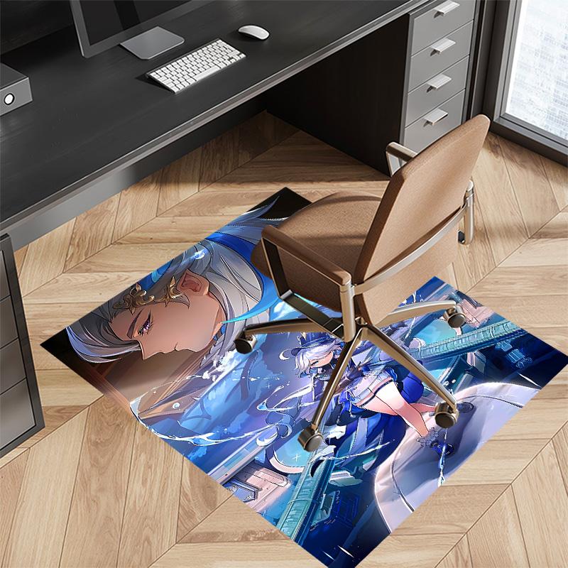 Genshin Impact Navelette Printed Absorbent Washable Carpet, Non-Slip Bathroom Mats, Kitchen Rugs, Yoga Mat,Living Room Entrance, Camping Picnic Rugs