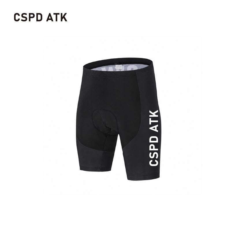 CSPD ATK Men's Summer Cycling Clothes MTB Bicycle Sports Shirt Set Polyester Fiber Cycling Top Sponge Cushion Cycling Paddle