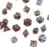 7Pcs/Set Metal Mini Archaized Board Game Dice Set Polyhedral Table Game Dice Role-Playing Dice For Role Playing Games