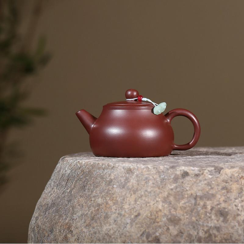 

200ml Luxury Yixing Purple Clay Teapots Handmade Stone Scoop Pot Raw Ore Dragon s Blood Sand Tea Making Kettle Zisha Tea Set Cha