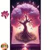 500-1000pcs/Puzzle Game for Endurance And Logic Training - Exquisite Puzzle - (Book with Tree Standing Under Night Stars) Suitable for Living Room Dec
