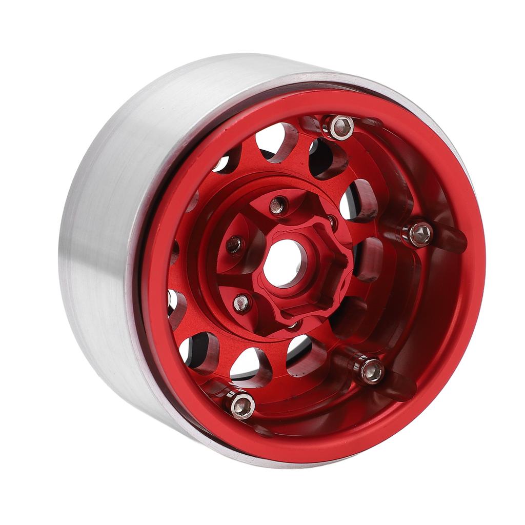2Pcs RC Wheel Hub Aluminum Alloy High Wear Resistance CNC Machining 1.9in Remote Control Car Wheel HubRed
