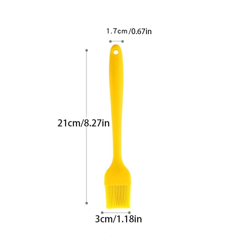 

Food Grade Silicone Oil Brush Barbecue Basting Brush Heat Resistant Pastry Brush Oil Brush For BBQ Cooking Baking Tool жёлтый
