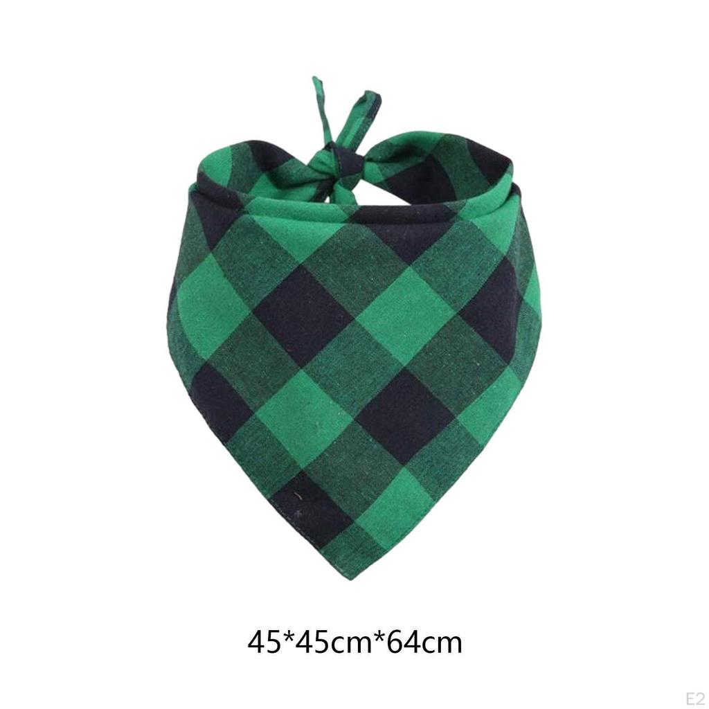 Bandana Natale per Cani Collare Cucciolo Scarf Triangolare per Gatti Piccolo Grande Scarf Quadrato a Quadri Resistente