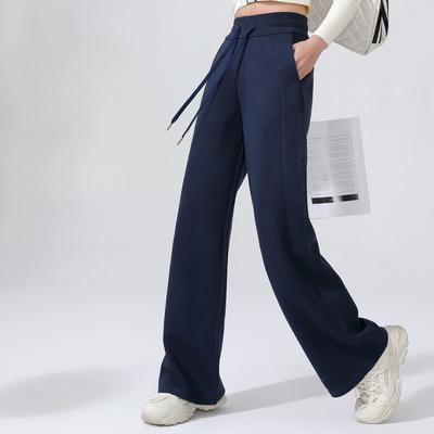 Lässige Jogginghose für Damen, weites Bein, Jogger, klassische Baggy-Hose für Damen, lockere hohe Taille, gerade Sporthose