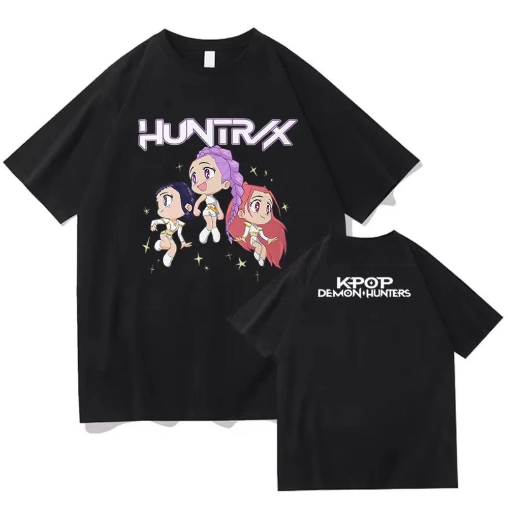 New Hot Kpop Demon Hunters T-shirts Mira Rumi Zoey Huntrix Fashion Women Girls Summer Tee Shirt Unisex Casual Short Sleeve Tops