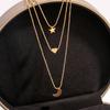 Retro Metal Pendant Collarbone Chain, Creative Retro Simple Star Moon Love Necklace For Women