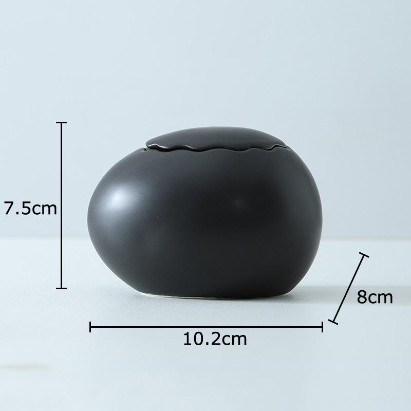 Creative Eggshell Shape Candle Holder Ceramic Candlestick Desk Decoration Wax Melt Burner Aroma Diffuser Home Aroma Container