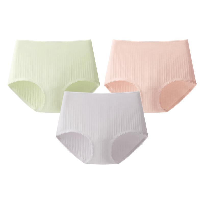Bananain Silver Skin 311S Women s High-Waist 7A Antibacterial Cotton Briefs 3-Pack M