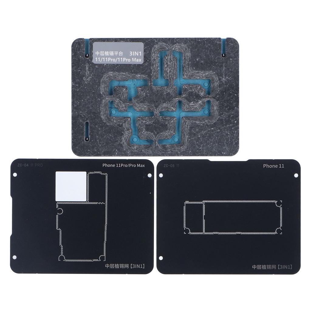 3 In 1 Middle Frame Reballing Platform BGA Reballing Station for IPhone 11 11pro 11pro Max