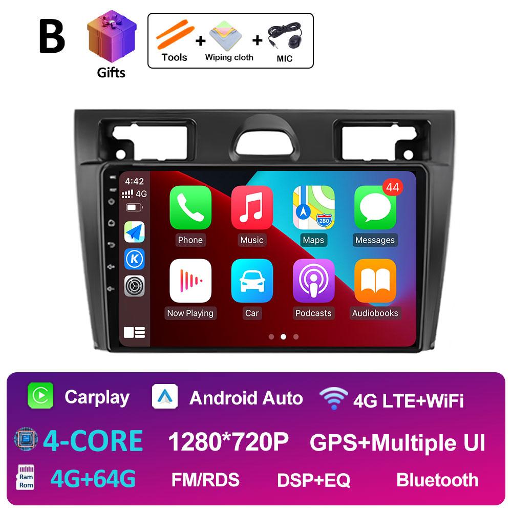 Intelligent System DSP Stereo For Ford Fiesta Mk VI 5 Mk5 2002 2003 2004 2005 - 2008 Cooling fan Wireless Carplay Autoradio WIFI