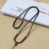 925 Sterling Silver Cinnabar Agate & Hetian Jade Handmade Pendant Necklace