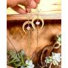 Bohemian Crystal Sun and Moon Tassel Earrings