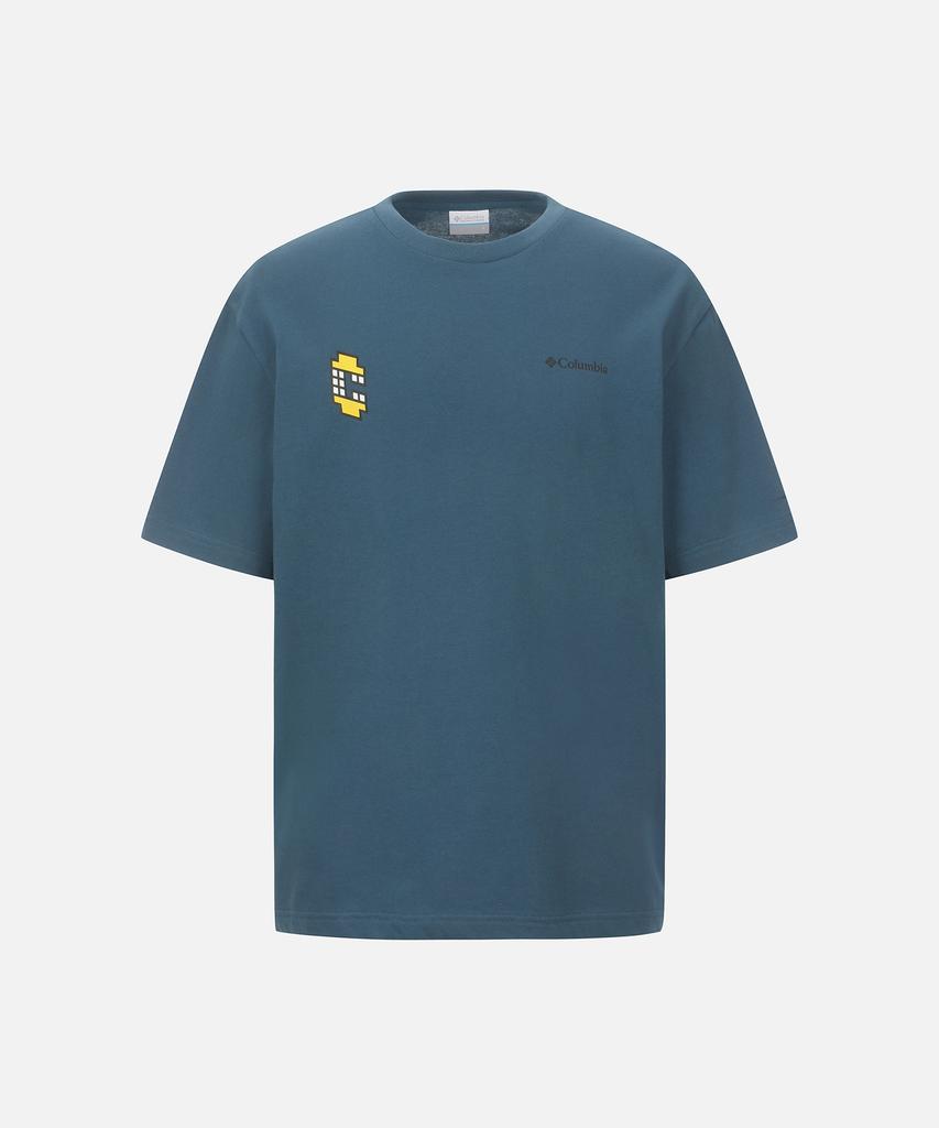 COLUMBIA [Grafflex X Columbia] Creek To Point Graphic Tee - Blue Steel