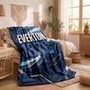 Coperta in Flanella con Stampa Calcio Everton Morbida Calda Coperta da Divano Letto per Casa Ufficio Camera da Letto