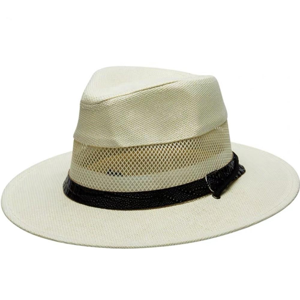 

Mesh Sun Hat Breathable Straw Hat New Cowgirl Cap Outdoor белый