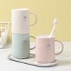 Nordic Style Plastic Toothbrush Holder Cup With Handle Modern Bathroom Mouthwash Cup For Home Hotel Travel