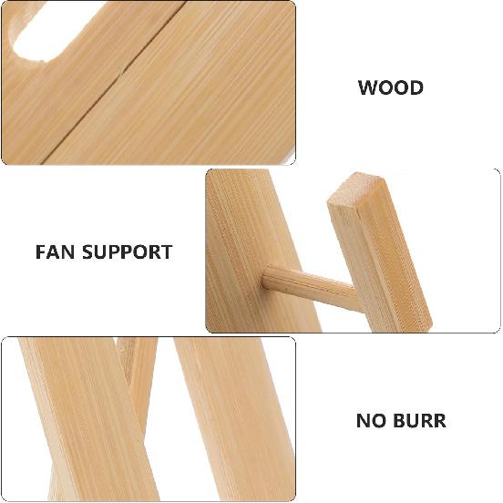 Japanese Fan Holder Stand - Decorative Folding Fan Rack for Home Storage and Organization, 5.51 X 2.95 X 1.57 Inch