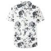 Top Estivo da Uomo Stile Hong Kong con Collo Largo Camicia a Maniche Corte da Uomo Camicia da Uomo