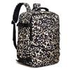 Rucksack mit Leopardenmuster, mehreren Taschen und verstellbaren Trägern