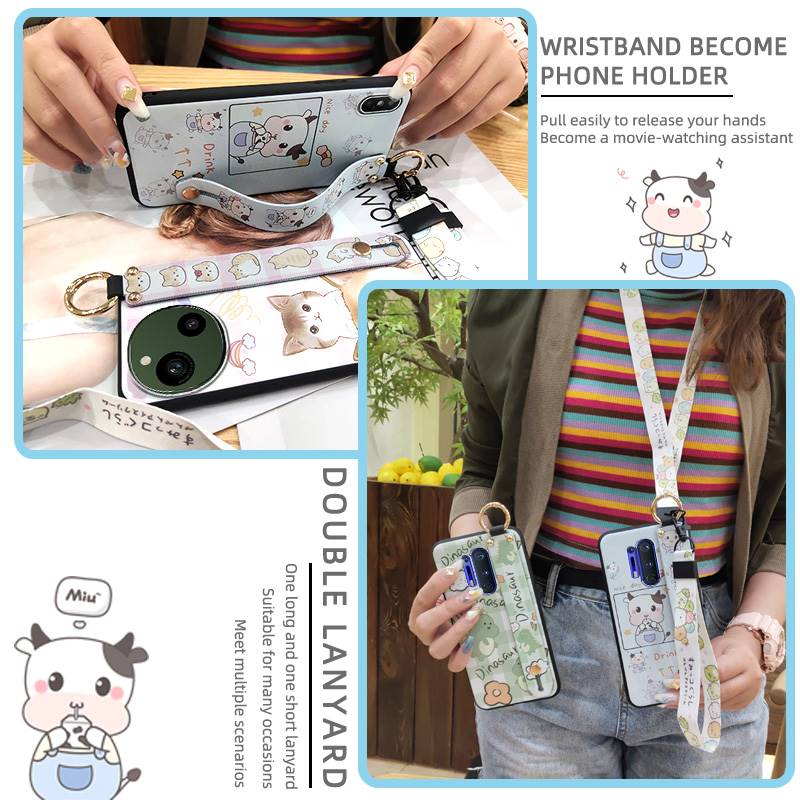 Shockproof Soft Case Phone Case For Sharp Aquos R9/SH-51E Cute Anti-dust Kickstand Waterproof Anti-knock Protective Ring