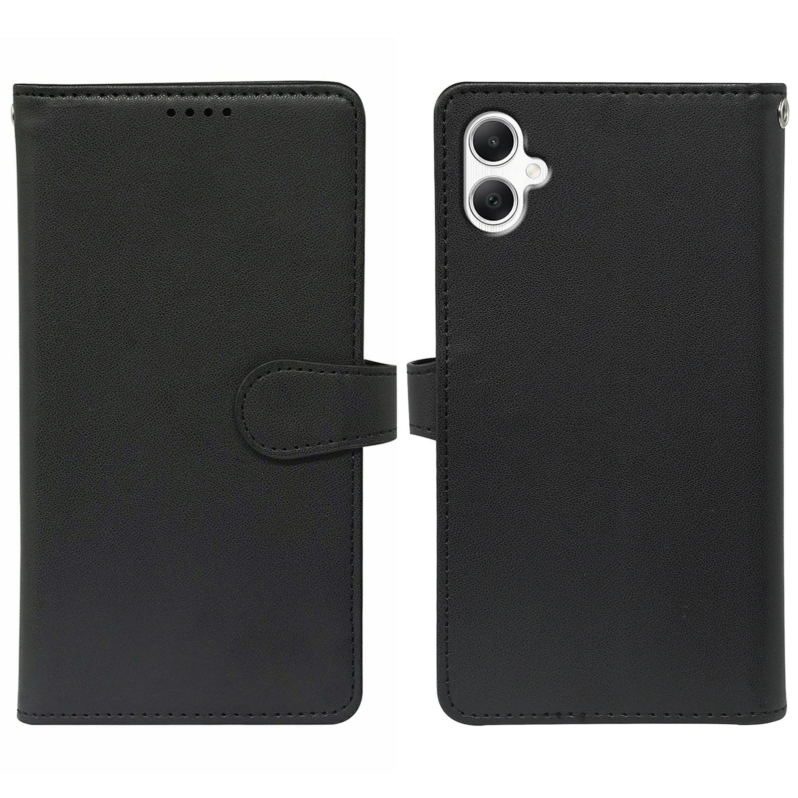 

For Samsung Galaxy A06 4G Case with 9 Card Slots PU Leather Stand Phone Cover Black