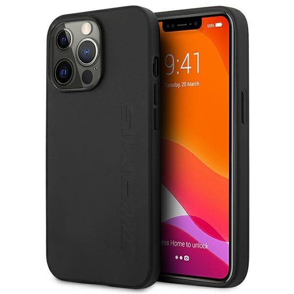 AMG AMHCP14XDOLBK iPhone 14 Pro Max 6.7" black/black hardcase Leather Hot Stamped