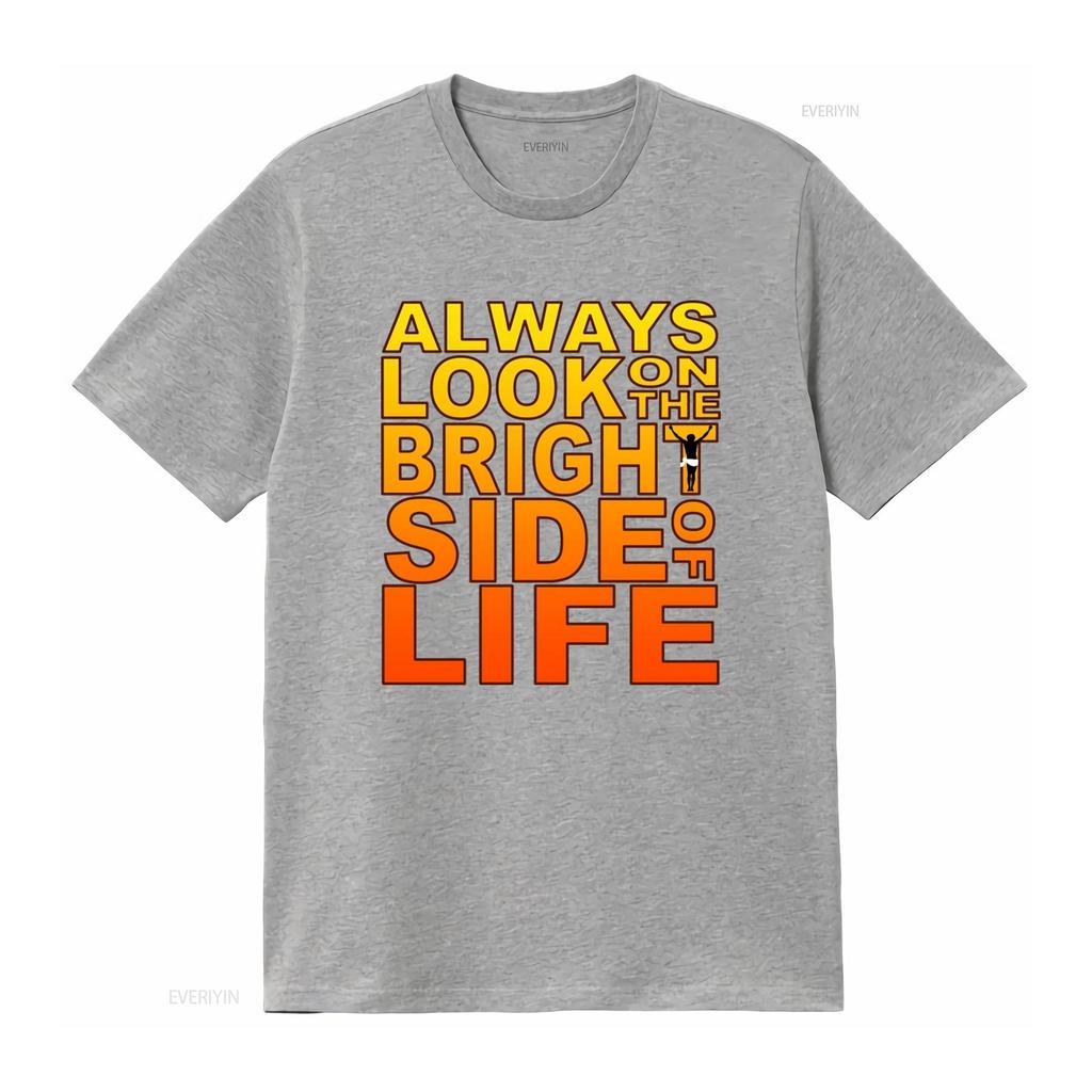 Monty Python Always Look On The Bright Side Of Life Brian T Shirt UW3I Vintage Washed Unisex Soft Comfortable Casual Slightly