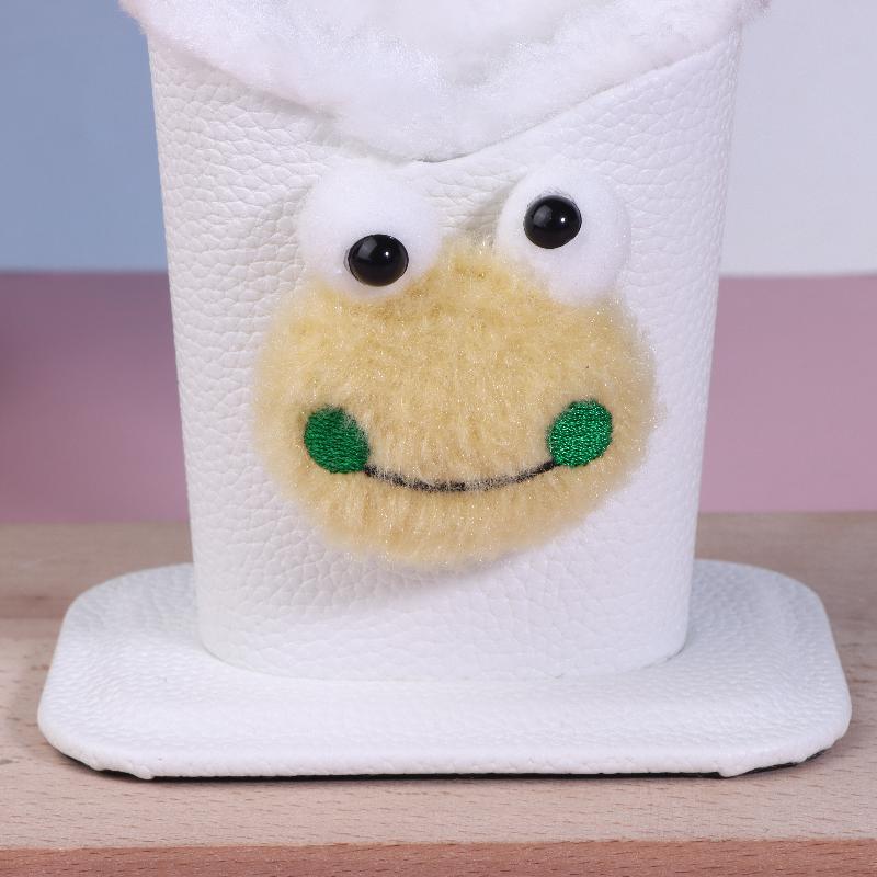 1Pc Plush Lined Glasses Case Cute Animal Design Faux Leather Ideal For Desk Or Bedside Table Protects Glasses And Pens