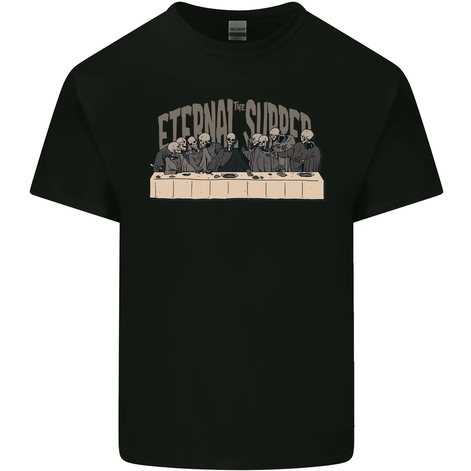 

The Eternal Supper Last Parody Atheist Skulls Kids T-Shirt Childrens 3XL