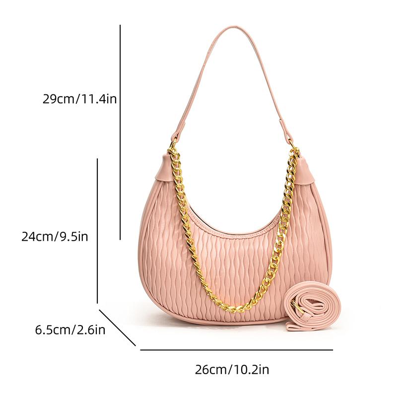 Fashionable and Versatile Dumpling Bag  New Single Shoulder Crossbody Women's Bag Crescent Bag Light Luxury Underarm Bag