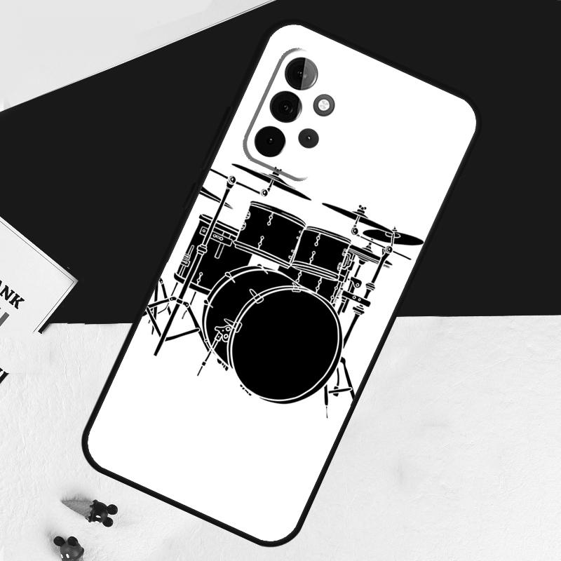 Musical Instrument Drum Case For Samsung Galaxy A22 A16 A33 A36 A56 A26 A15 A55 A53 A35 A32 A52 A54 A34 A14 A05 A06