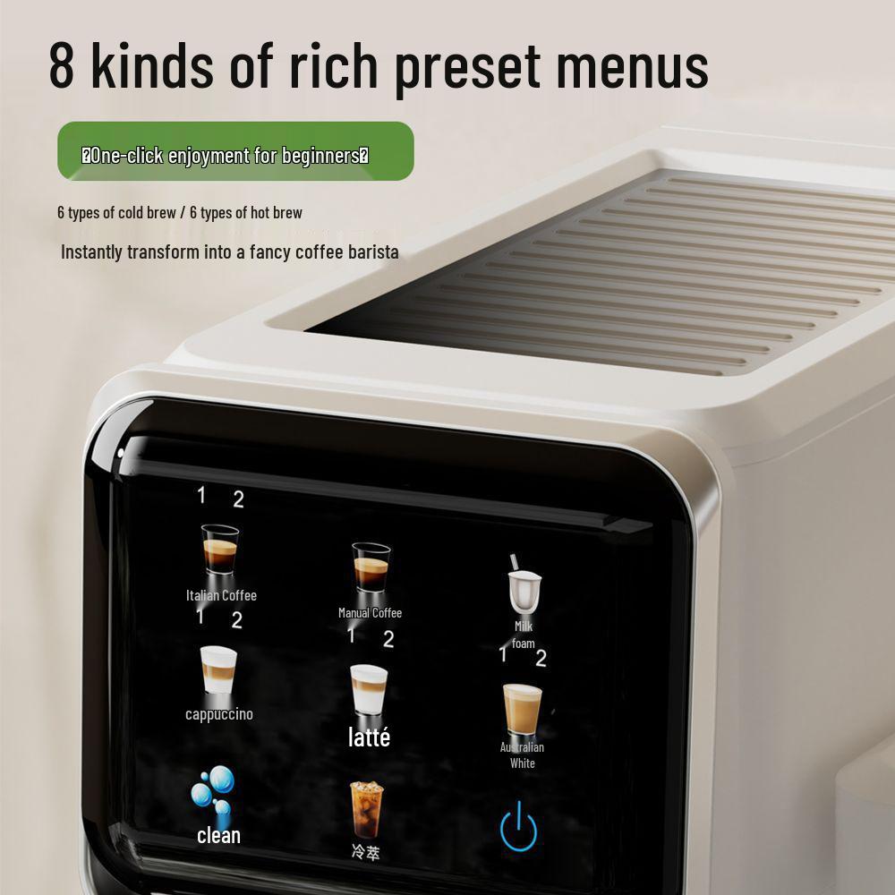 Dual Temperature Smart Coffee Machine with One-Button Operation and Automatic Milk Frother