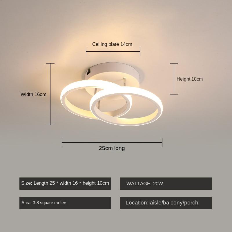 Modern minimalist corridor lights, LED corridor lights, creative entry, entrance hall, dressing room, exposed ceiling lights