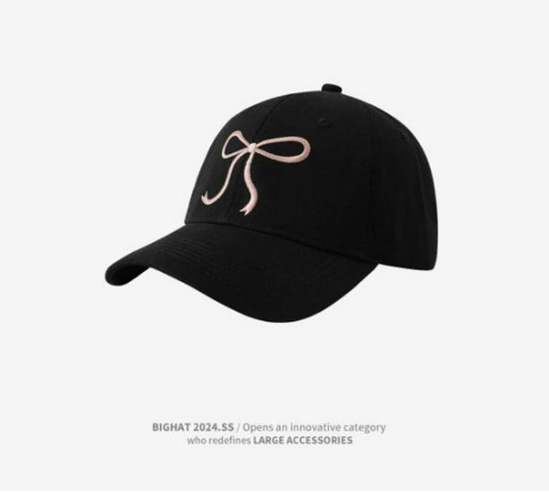 Versatile Large Head Baseball Cap: Solid Color, Deep Crown, Wide Brim, Embroidered Letter Design